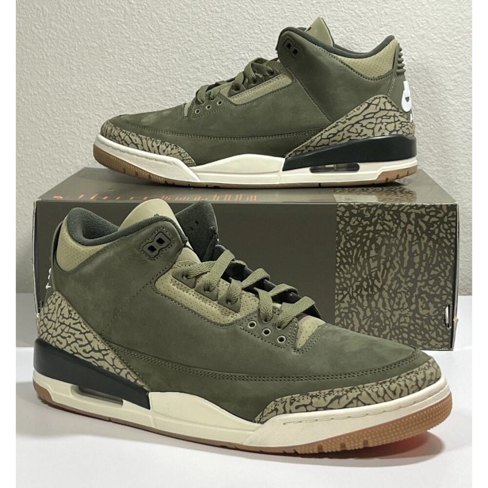 Nike Air Jordan 3 Retro Family Affair Medium Olive Sail DN3707-202 Size 10.5 New